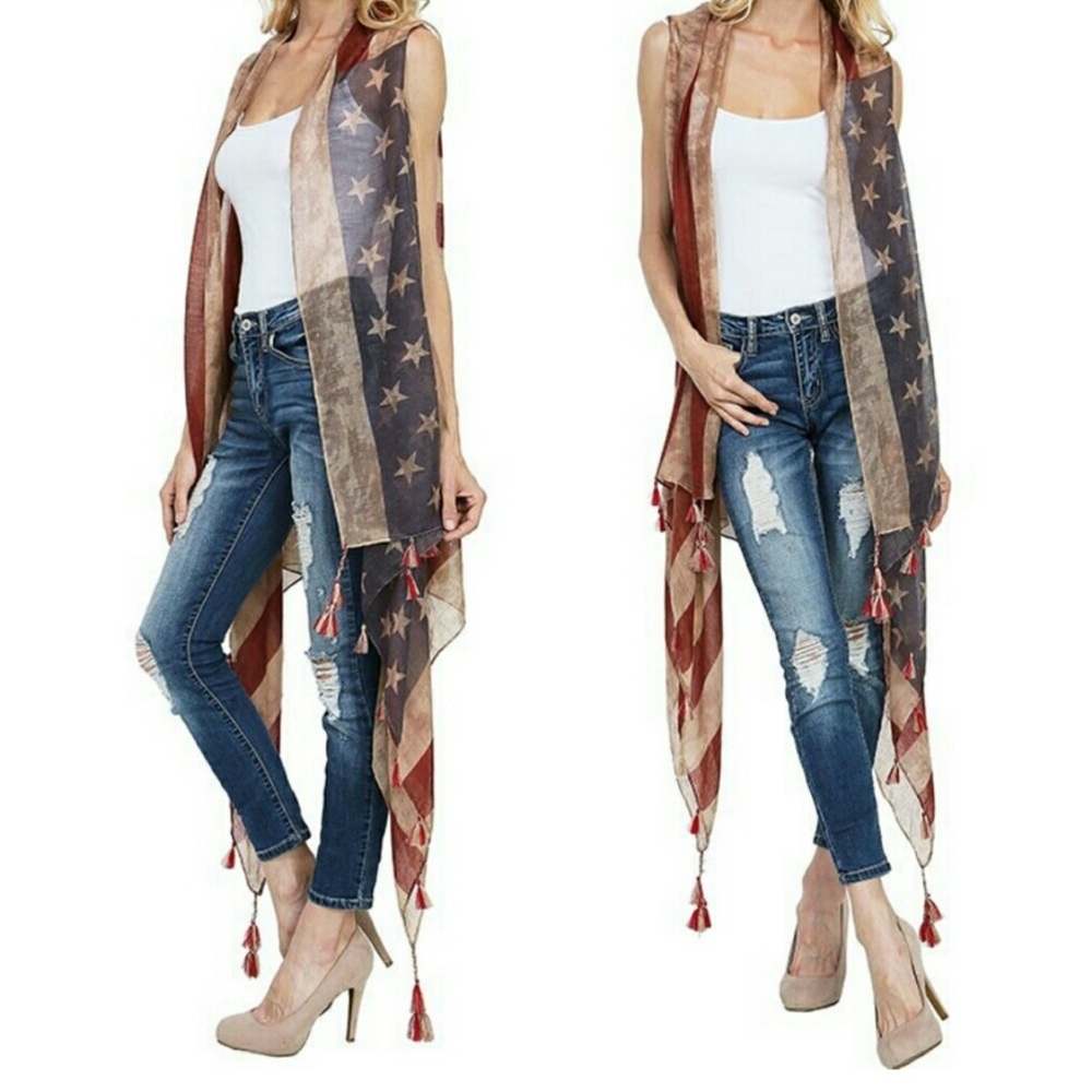 Patriotic Star and Stripe Women's Scarf